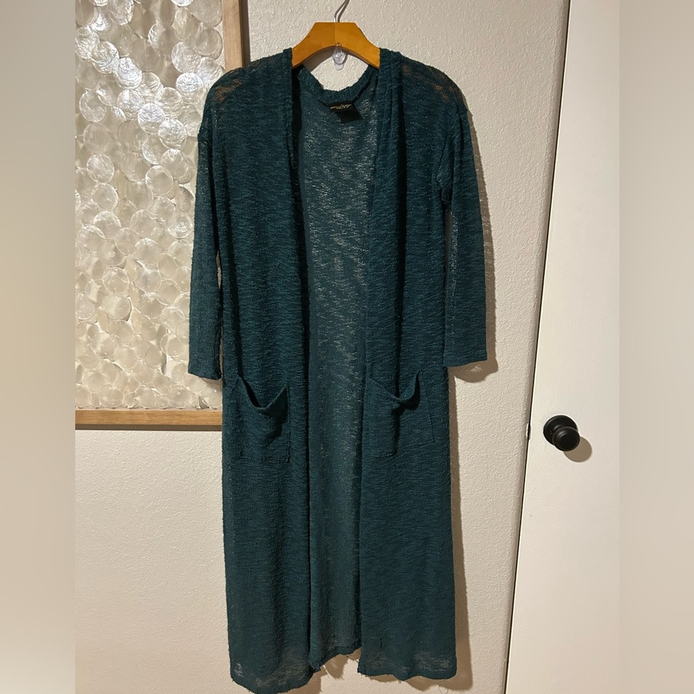 Teal Sweater Duster